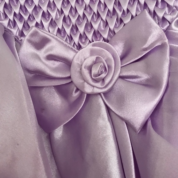 Floral Ruffle Three Tier Purple Dress Toddler Girl Size 12 Bow Zipper Back - Picture 3 of 7